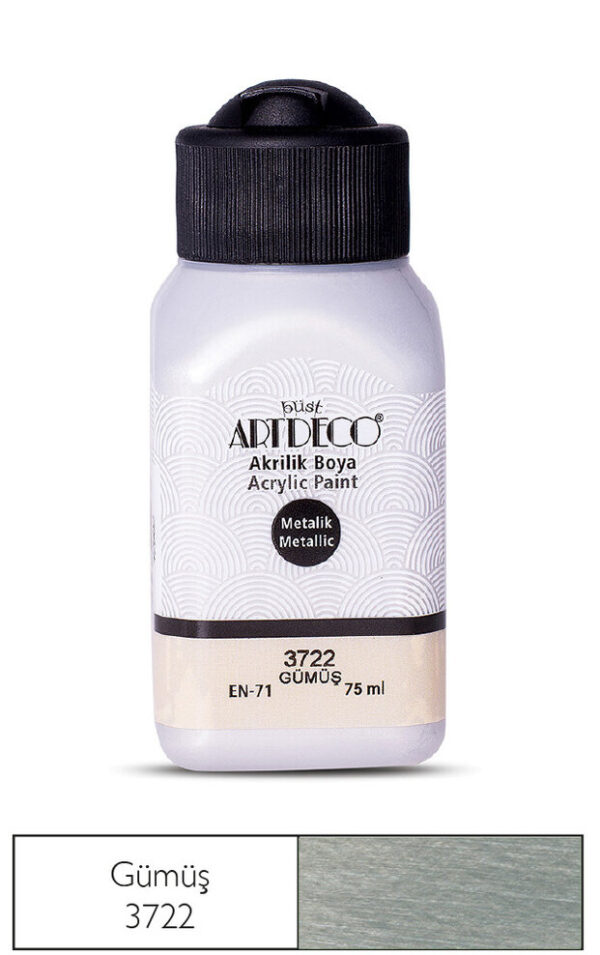 Artdecо акрилна боичка металик 75 мл. – Silver 3722